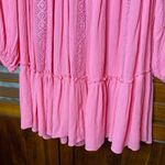 Scoop Boho Crochet Barbiecore Pink Longsleeve Dress Size XS Photo 3