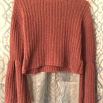 Forever 21 Mauve Bell Sleeve Crop Sweater Photo 0