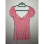 superdown Revolve Pink Ruffle Mini Dress Pink Sz S Milkmaid Sleeves Photo 2