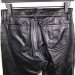 Gap Vintage Y2K 2000s Boot Cut Genuine Leather Black Pants Bikercore Size 2 Photo 3