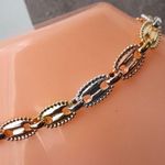 Tri Color Gold Filled Chunky Oval Chain Anklet Ankle Bracelet New Photo 0