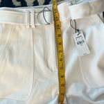 EXPRESS  White Belted Dress Pants Cargo New Ankle Super High Rise Photo 10