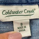 Coldwater Creek Blue Asymmetrical Seam detail tencel Maxi Skirt NEW Size SMALL Photo 4