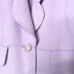 St. John Lavender Purple Cashmere Wool Blend Fitted Blazer Jacket Size 2 Luxury Photo 1