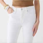 J.Crew 9" Demi Boot Crop Jean White Mid Rise Flare Ankle Raw Hem US 24 NWT Photo 3