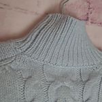 VANESSA BRUNO MARLED BABY BLUE CABLE KNIT THICK WOOL BLEND TURTLENECK SWEATER XS Photo 7