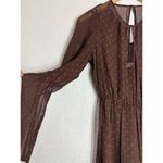 Revolve NWT Bailey 44 Candace Dress Size 0 Brown Polka Dot Puff Sleeve Chiffon  Photo 8