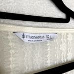 Stradivarius Floral Long Sleeve Sheer Sweetheart Lace Crop Top White Large Fairy Photo 4