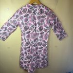 Madison Mathews Size Small Cotton 3/4 Sleeve Floral Pink Dress‎ Cottagecore Photo 4