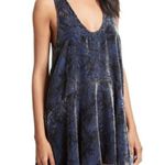 Free People Ellie mini dress, studded purple blue burnout velvet tiered babydoll Photo 6