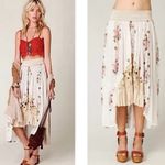 Free People  New Romantics Floral Godet Duster Skirt Vintage Rare size XS Photo 1