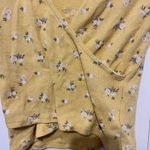 Hollister COPY -  yellow with flower print baby tee in xs Photo 1