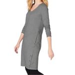 J. JILL Houndstooth Plaid Shift Dress Black Size L Photo 8