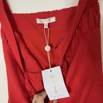 WAYF NEW!  red sweetheart sleeveless linen blend mini dress size medium Photo 2