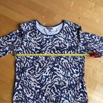 JM Collection Animal Tiger Print, Lightweight Sweater, Navy, Tan, Size L Photo 6