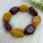 Chunky faceted acrylic stretchy bracelet Photo 2