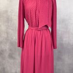 Henry Lee Womens Dress Vintage Pink Secretary Bow 80s Modest Size Medium USA Photo 0