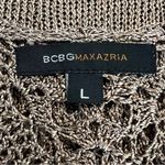 BCBG MaxAzria Womens Y2K Open Knit Crochet Sweater Sz L Boho Hippie Fairy Grunge Photo 5