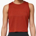 Breeze By Muscle Crop Tank W1BCHS lululemon color Cayenne Size 4 Photo 0