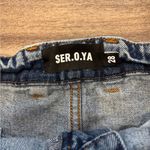 Ser. O. Ya. Women’s Distressed Denim Jean Shorts Size 28 Revolve Blue Photo 1