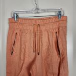 Athleta  Women's Peach Cabo Linen Jogger Orange Pants Size 6 Photo 5