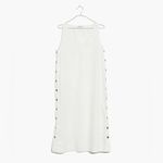 Madewell  Linen Cotton Side Button Midi Dress Photo 4