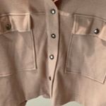 Waffle knit cropped jacket with silver buttons NWOT drop shoulder sleeve Tan Size undefined Photo 4