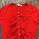 Boden Noelle Knitted Dress 6 Red 100% Wool Ruffle Long Sleeve Fit Flare Classic Photo 3