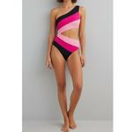 Beach Riot Joyce Ribbed One Piece Swim, Amour Colorblock, XL Photo 2