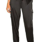 Cami NYC Elsie Satin Pants in Black Large Womens Joggers Photo 0