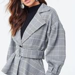 Forever 21 Plaid Blazer with peplum and ti… Photo 1