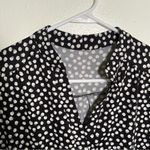 Sleeveless Popover Blouse Black White Polka Dots Size M Photo 4