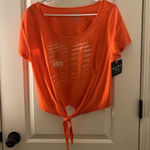 Blue 84 Oregon State University OSU 99 Cropped T-Shirt Bottom Tie Front Orange Women's M Photo 0