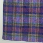 Brooks Brothers purple plaid wool wrap skirt Photo 3