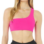Alo Yoga  Vibrant Pink One-Shoulder Sports Bra Size XS Photo 0