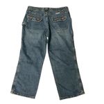 Hydraulic Vintage  1990s Y2K 9/10 Medium Wash Wide Leg Capris with Flap Pockets Photo 5