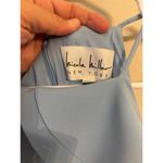 Nicole Miller  Baby Blue Cold Shoulder Mermaid Formal Evening Gown Dress Size 4 Photo 9