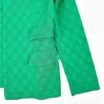Misook  Lilly Textured Jacket Cardigan Open Front Size Small Kelly Green Photo 5