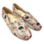 Toms ‎ Christmas Cats Shoes 8 Holiday Flats Slip On Photo 0