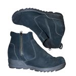 Sorel Women's Evie Bootie Size 9.5 Waterproof Black Suede Zip Wedge Ankle Boots Photo 4