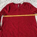 Vine & Love  Women’s Metallic & Sparkling Red Ruffled long sleeve top size Large Photo 5