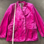 Women’s Pink Double Breasted Velvet 2 Piece Pant Suit Peak Lapel Size M NEW Size M Photo 6