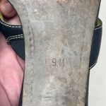 Donald J Pliner vintage black leather kitten heel slide in sandals sz 9 Photo 5