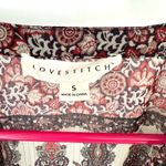 Love Stitch Size Small Blouse Brown Neutrals‎ Paisley Boho Print Sheer Overshirt Photo 4