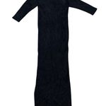 Helmut Lang  Black Velveteen Seamless Off Shoulder Dress NEW Photo 0