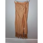 Ramy Brook Gaia Fringe Swim Cover-Up Skirt S Orange/Gold Elastic Waist Pull On Photo 6