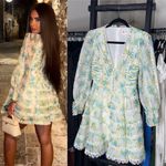 L'ATISTE L’Atiste Floral Corset Whimsical Tiered Mini Dress Pastel Romantic Garden Dainty Photo 3