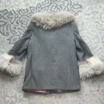 Vintage Gino Rossi Rabbit Fur Jacket & Dress Set Gray Size undefined Photo 2