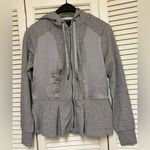 White House | Black Market  WKND Womens Gray Peplum Small Zip Hoodie & Pants NWT Photo 1