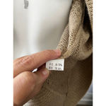 Vintage 80s Jintu Brown Knit shawl collar short sleeve wool blend Cardigan M Size L Photo 9